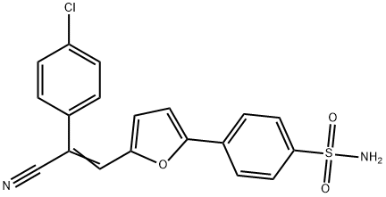 (Z)-4-(5-(2-(4-chlorophenyl)-2-cyanovinyl)furan-2-yl)benzenesulfonamide,300559-56-2,结构式