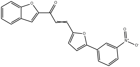 (E)-1-(benzofuran-2-yl)-3-(5-(3-nitrophenyl)furan-2-yl)prop-2-en-1-one,300559-86-8,结构式