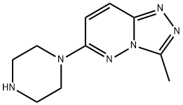 3-甲基-6-(哌嗪-1-基)-[1,2,4]三唑并[4,3-B]哒嗪, 300588-79-8, 结构式
