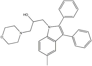 1-(5-methyl-2,3-diphenyl-1H-indol-1-yl)-3-morpholinopropan-2-ol|