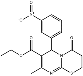 ethyl 8-methyl-6-(3-nitrophenyl)-4-oxo-3,4-dihydro-2H,6H-pyrimido[2,1-b][1,3]thiazine-7-carboxylate Struktur