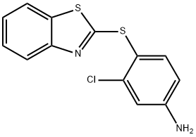 4-(benzo[d]thiazol-2-ylthio)-3-chloroaniline 化学構造式