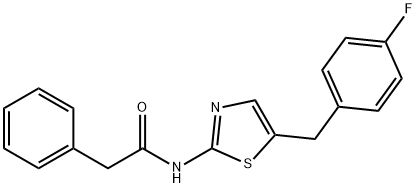 N-(5-(4-fluorobenzyl)thiazol-2-yl)-2-phenylacetamide Structure