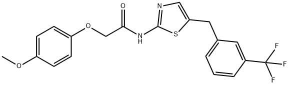 2-(4-methoxyphenoxy)-N-(5-(3-(trifluoromethyl)benzyl)thiazol-2-yl)acetamide|