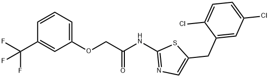 N-(5-(2,5-dichlorobenzyl)thiazol-2-yl)-2-(3-(trifluoromethyl)phenoxy)acetamide|