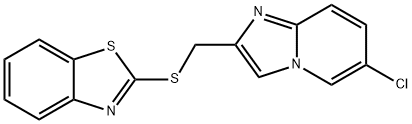 2-(((6-chloroimidazo[1,2-a]pyridin-2-yl)methyl)thio)benzo[d]thiazole 结构式