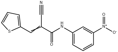 (E)-2-cyano-N-(3-nitrophenyl)-3-thiophen-2-ylprop-2-enamide Struktur