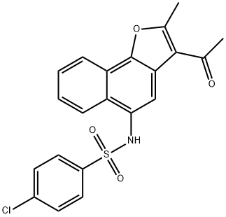 N-(3-acetyl-2-methylnaphtho[1,2-b]furan-5-yl)-4-chlorobenzenesulfonamide 结构式