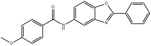 4-methoxy-N-(2-phenyl-1,3-benzoxazol-5-yl)benzamide Structure