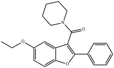 (5-ethoxy-2-phenylbenzofuran-3-yl)(piperidin-1-yl)methanone 结构式