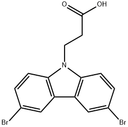 9H-Carbazole-9-propanoic acid, 3,6-dibromo- Structure