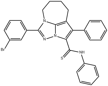 4-(3-bromophenyl)-N,1-diphenyl-5,6,7,8-tetrahydro-2a,3,4a-triazacyclopenta[cd]azulene-2-carbothioamide Structure