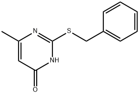 4(1H)-Pyrimidinone, 6-methyl-2-[(phenylmethyl)thio]-,3019-17-8,结构式