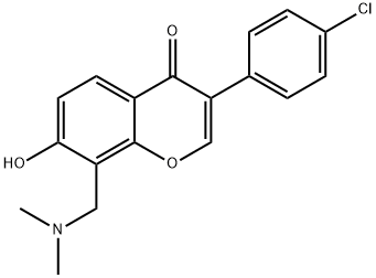 3-(4-chlorophenyl)-8-((dimethylamino)methyl)-7-hydroxy-4H-chromen-4-one Structure