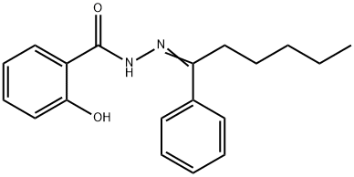 2-hydroxy-N'-(1-phenylhexylidene)benzohydrazide Structure