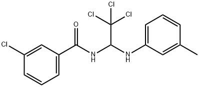 3-chloro-N-[2,2,2-trichloro-1-(3-methylanilino)ethyl]benzamide Structure