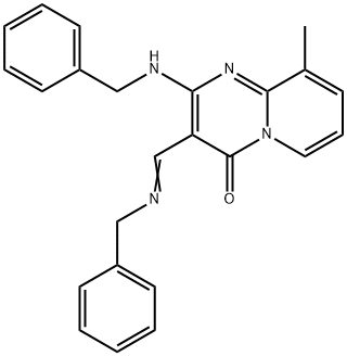 (E)-2-(benzylamino)-3-((benzylimino)methyl)-9-methyl-4H-pyrido[1,2-a]pyrimidin-4-one|