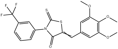 303056-53-3 (Z)-2-thioxo-3-(3-(trifluoromethyl)phenyl)-5-(3,4,5-trimethoxybenzylidene)thiazolidin-4-one