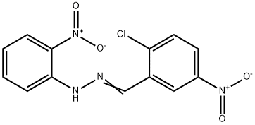 1-(2-chloro-5-nitrobenzylidene)-2-(2-nitrophenyl)hydrazine,303058-60-8,结构式