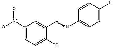 (4-bromophenyl)(2-chloro-5-nitrobenzylidene)amine 化学構造式