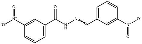 3-nitro-N'-(3-nitrobenzylidene)benzohydrazide 结构式