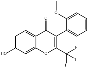 7-hydroxy-3-(2-methoxyphenyl)-2-(trifluoromethyl)-4H-chromen-4-one Structure