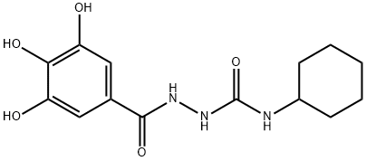 N-cyclohexyl-2-[(3,4,5-trihydroxyphenyl)carbonyl]hydrazinecarboxamide Structure