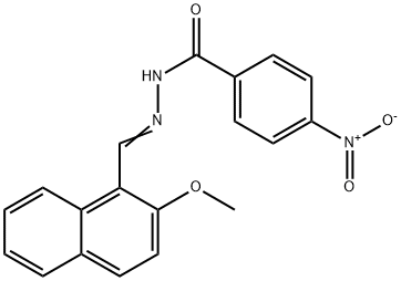 N'-[(2-methoxy-1-naphthyl)methylene]-4-nitrobenzohydrazide Structure