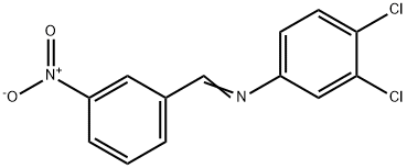 (3,4-dichlorophenyl)(3-nitrobenzylidene)amine Structure