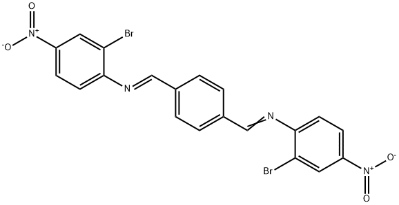 N,N'-[1,4-phenylenedi(methylylidene)]bis(2-bromo-4-nitroaniline) 结构式