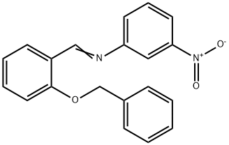 N-[2-(benzyloxy)benzylidene]-3-nitroaniline Struktur