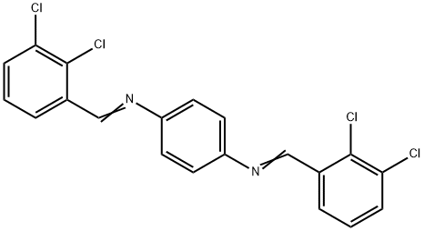 N,N'-bis(2,3-dichlorobenzylidene)-1,4-benzenediamine Structure