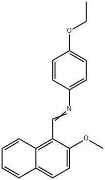 (4-ethoxyphenyl)[(2-methoxy-1-naphthyl)methylene]amine Structure