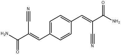 3,3'-(1,4-phenylene)bis(2-cyanoacrylamide) 化学構造式