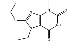 7-ethyl-8-(isopropylthio)-3-methyl-3,7-dihydro-1H-purine-2,6-dione Structure