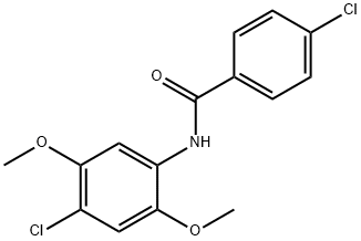4-chloro-N-(4-chloro-2,5-dimethoxyphenyl)benzamide 化学構造式