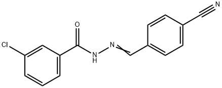 3-chloro-N'-(4-cyanobenzylidene)benzohydrazide Struktur