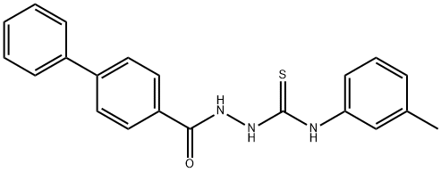 2-(4-biphenylylcarbonyl)-N-(3-methylphenyl)hydrazinecarbothioamide Structure