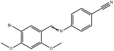 4-[(5-bromo-2,4-dimethoxybenzylidene)amino]benzonitrile Structure