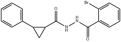 2-bromo-N'-[(2-phenylcyclopropyl)carbonyl]benzohydrazide|