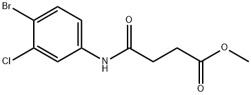 methyl 4-[(4-bromo-3-chlorophenyl)amino]-4-oxobutanoate,304453-69-8,结构式