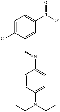 N'-(2-chloro-5-nitrobenzylidene)-N,N-diethyl-1,4-benzenediamine Struktur