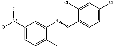 N-(2,4-dichlorobenzylidene)-2-methyl-5-nitroaniline Structure