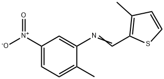 (2-methyl-5-nitrophenyl)[(3-methyl-2-thienyl)methylene]amine Structure