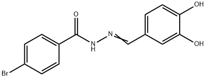 4-bromo-N'-(3,4-dihydroxybenzylidene)benzohydrazide Structure