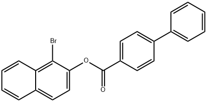 1-bromo-2-naphthyl 4-biphenylcarboxylate Struktur