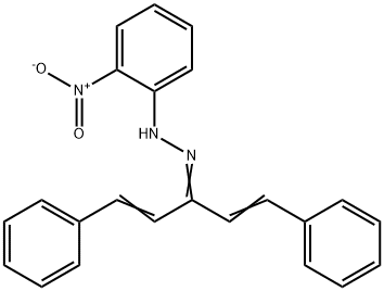 1-(2-nitrophenyl)-2-[3-phenyl-1-(2-phenylvinyl)-2-propen-1-ylidene]hydrazine Structure