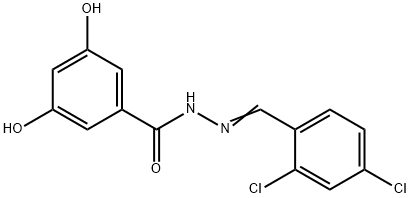 N'-(2,4-dichlorobenzylidene)-3,5-dihydroxybenzohydrazide Structure