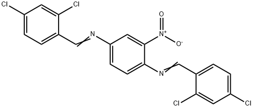 N,N'-bis(2,4-dichlorobenzylidene)-2-nitro-1,4-benzenediamine Struktur