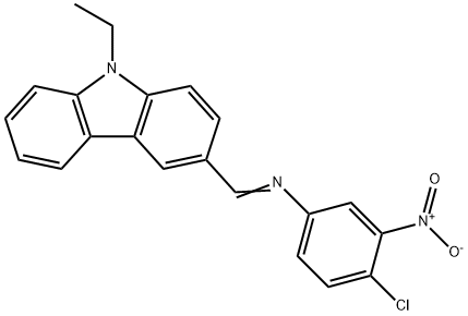 (4-chloro-3-nitrophenyl)[(9-ethyl-9H-carbazol-3-yl)methylene]amine Structure